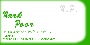 mark poor business card