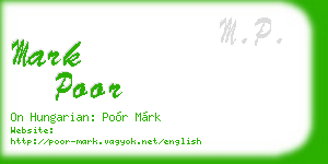 mark poor business card
